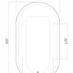 Зеркало Дакка 900х500 с подсветкой Домино (GL7037Z) в Южноуральске - yuzhnouralsk.mebel24.online | фото 8