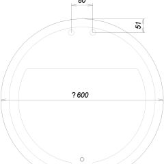 Зеркало Halo 600х600 с тёплой подсветкой Sansa (SH1065Z) в Южноуральске - yuzhnouralsk.mebel24.online | фото 2