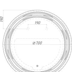 Зеркало Каир 700х700 с подсветкой Домино (GL7027Z) в Южноуральске - yuzhnouralsk.mebel24.online | фото 8