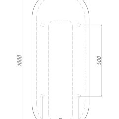 Зеркало Кито 1000х400 с подсветкой Домино (GL7047Z) в Южноуральске - yuzhnouralsk.mebel24.online | фото 2