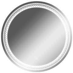 Зеркало Прая 700х700 с подсветкой Домино (GL7048Z) в Южноуральске - yuzhnouralsk.mebel24.online | фото 1