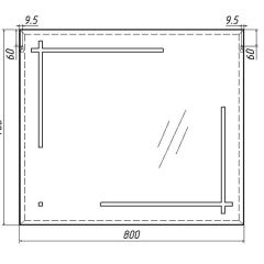 Зеркало Ray 80 black с подсветкой Sansa (SR1037Z) в Южноуральске - yuzhnouralsk.mebel24.online | фото 7
