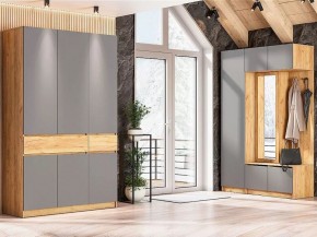 АВИНЬОН Прихожая Пенал (Дуб Крафт золотой/Графит серый) в Южноуральске - yuzhnouralsk.mebel24.online | фото 4