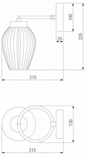 Бра Eurosvet Alva 30184/1 латунь в Южноуральске - yuzhnouralsk.mebel24.online | фото 3