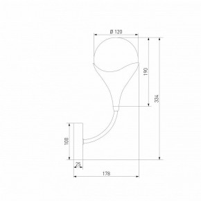 Бра Eurosvet Calyx 60168/1 латунь в Южноуральске - yuzhnouralsk.mebel24.online | фото 3