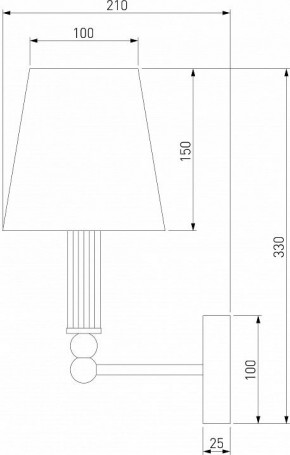 Бра Eurosvet Conso 60145/1 латунь в Южноуральске - yuzhnouralsk.mebel24.online | фото 4