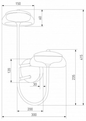 Бра Eurosvet Fungo 50388/2 LED черный в Южноуральске - yuzhnouralsk.mebel24.online | фото 5