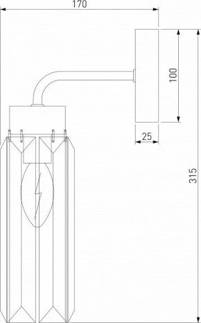 Бра Eurosvet Gilian 60163/1 латунь в Южноуральске - yuzhnouralsk.mebel24.online | фото 3