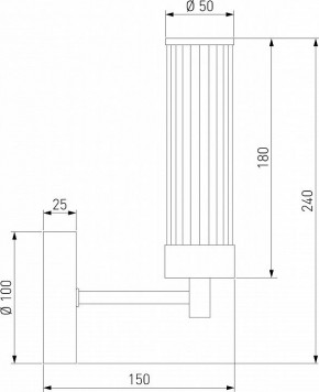 Бра Eurosvet Oriens 60166/1 латунь в Южноуральске - yuzhnouralsk.mebel24.online | фото 2