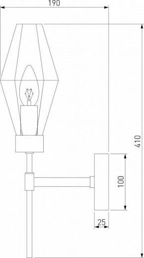 Бра Eurosvet Prism 60143/1 хром в Южноуральске - yuzhnouralsk.mebel24.online | фото 2