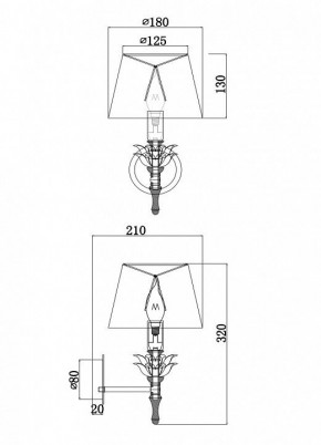 Бра Maytoni Barbara H003WL-01MG в Южноуральске - yuzhnouralsk.mebel24.online | фото 2