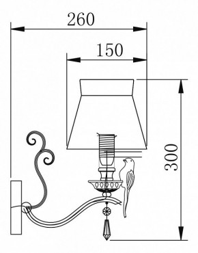 Бра Maytoni Bird ARM013-01-W в Южноуральске - yuzhnouralsk.mebel24.online | фото 2