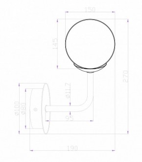 Бра Maytoni Erich MOD221-WL-01-G в Южноуральске - yuzhnouralsk.mebel24.online | фото 2