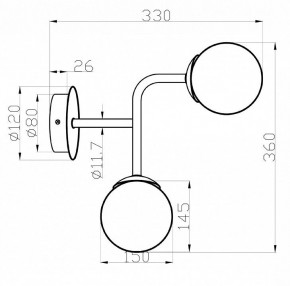 Бра Maytoni Erich MOD221-WL-02-G в Южноуральске - yuzhnouralsk.mebel24.online | фото 3