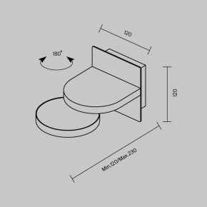 Бра Maytoni Flap MOD354WL-L12B3K в Южноуральске - yuzhnouralsk.mebel24.online | фото 5