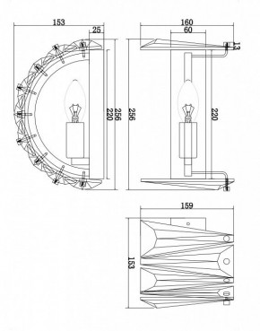 Бра Maytoni Puntes MOD043WL-01G в Южноуральске - yuzhnouralsk.mebel24.online | фото 2