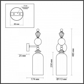Бра Odeon Light Bizet 4855/1WA в Южноуральске - yuzhnouralsk.mebel24.online | фото 4