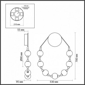 Бра Odeon Light Crystal 1 5008/25WL в Южноуральске - yuzhnouralsk.mebel24.online | фото 5