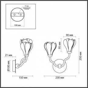 Бра Odeon Light Gardi 5090/2W в Южноуральске - yuzhnouralsk.mebel24.online | фото 4