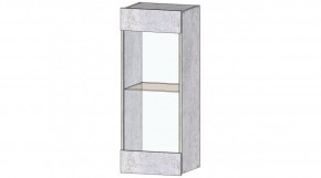 ДАЛЛАС Шкаф со стеклом (цемент светлый) в Южноуральске - yuzhnouralsk.mebel24.online | фото