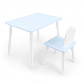 Детский комплект стол и стул «Облачко» Rolti Baby  (голубая столешница/голубое сиденье/белые ножки) в Южноуральске - yuzhnouralsk.mebel24.online | фото