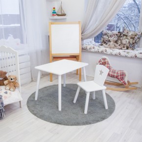 Детский комплект стол и стул «Звезда» Rolti Baby (белый/белый, массив березы/мдф) в Южноуральске - yuzhnouralsk.mebel24.online | фото 2
