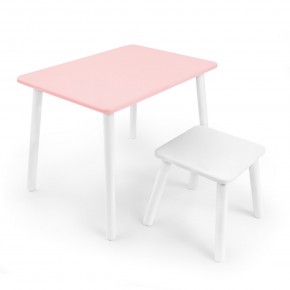 Детский комплект стол и табурет Rolti Baby (розовая столешница/белое сиденье/белые ножки) в Южноуральске - yuzhnouralsk.mebel24.online | фото