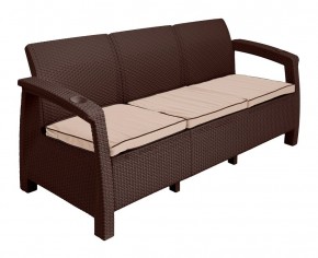 Диван Yalta Premium Sofa 3 Set (Ялта) шоколадный (+подушки под спину) в Южноуральске - yuzhnouralsk.mebel24.online | фото 2
