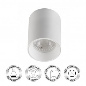 DK3110-WH Светильник накладной IP 20, 10 Вт, GU5.3, LED, белый, пластик в Южноуральске - yuzhnouralsk.mebel24.online | фото 1