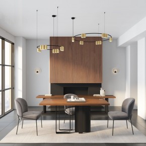DK4065-BK+SG Подвесной светильник ORBIT , IP20, 10xGU10 LED до 15 Вт, черный + сатинированное золото, алюминий в Южноуральске - yuzhnouralsk.mebel24.online | фото 3