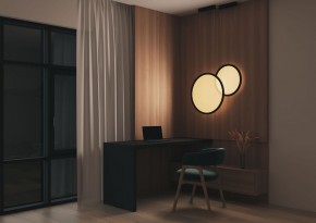 DK6604-BK Подвесной вертикальный светильник Veil со светодиодом H1500 d450 220V 36W 3000-6000K IP20 черный алюминий в Южноуральске - yuzhnouralsk.mebel24.online | фото 6