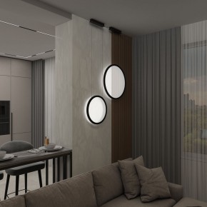 DK6604-BK Подвесной вертикальный светильник Veil со светодиодом H1500 d450 220V 36W 3000-6000K IP20 черный алюминий в Южноуральске - yuzhnouralsk.mebel24.online | фото 9