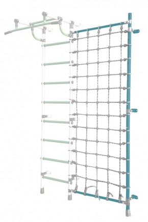Дополнительная стойка к пристенному ДСК Pastel с сеткой для лазания, цв. бирюзовый в Южноуральске - yuzhnouralsk.mebel24.online | фото