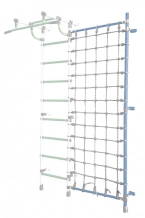 Дополнительная стойка к пристенному ДСК Pastel с сеткой для лазания, цв. голубой в Южноуральске - yuzhnouralsk.mebel24.online | фото