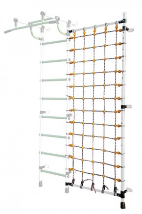 Дополнительная стойка к пристенному ДСК с сеткой для лазания, цв. белый в Южноуральске - yuzhnouralsk.mebel24.online | фото