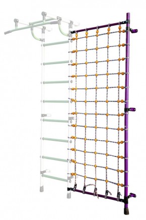 Дополнительная стойка к пристенному ДСК с сеткой для лазания, цв. фиолетовый в Южноуральске - yuzhnouralsk.mebel24.online | фото