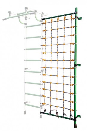 Дополнительная стойка к пристенному ДСК с сеткой для лазания, цв. зеленый в Южноуральске - yuzhnouralsk.mebel24.online | фото