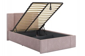 ХЛОЯ Кровать 1200 с ПМ (нежно-розовый велюр) в Южноуральске - yuzhnouralsk.mebel24.online | фото