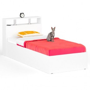 Камелия Кровать 0900, цвет белый, ШхГхВ 93,5х217х78,2 см., сп.м. 900х2000 мм., без матраса, основание есть в Южноуральске - yuzhnouralsk.mebel24.online | фото 1