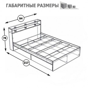 Камелия Кровать 0900, цвет венге/дуб лоредо, ШхГхВ 93,5х217х78,2 см., сп.м. 900х2000 мм., без матраса, основание есть в Южноуральске - yuzhnouralsk.mebel24.online | фото 4