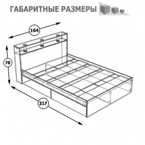 Камелия Кровать 1600, цвет белый, ШхГхВ 163,5х217х78,2 см., сп.м. 1600х2000 мм., без матраса, основание есть в Южноуральске - yuzhnouralsk.mebel24.online | фото 4