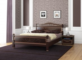 КАРИНА-5 Кровать из массива 900 (Темный орех) в Южноуральске - yuzhnouralsk.mebel24.online | фото
