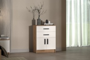 Комод Эконом (Дуб крафт золотой/Белый текстурный) в Южноуральске - yuzhnouralsk.mebel24.online | фото 3