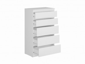 Комод КАСТОР с пятью ящиками, цвет белый в Южноуральске - yuzhnouralsk.mebel24.online | фото 2