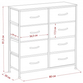 Комод Leset Линкс 8 ящ. (к/з), Каркас Белый, ящики Белые в Южноуральске - yuzhnouralsk.mebel24.online | фото 8