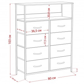 Комод Leset Локи 8 ящ. с полкой в Южноуральске - yuzhnouralsk.mebel24.online | фото 12