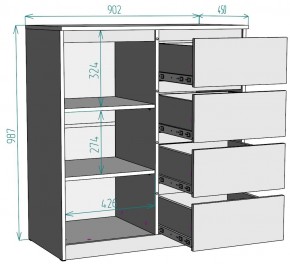 Комод Мальта K115 в Южноуральске - yuzhnouralsk.mebel24.online | фото 2