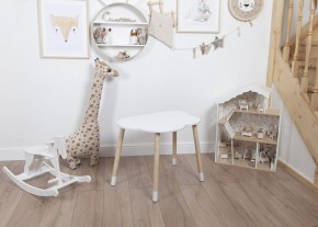 Комплект детский стол ОБЛАЧКО и стул МИШКА ROLTI Baby (белая столешница/белое сиденье/береза ножки) в Южноуральске - yuzhnouralsk.mebel24.online | фото 4