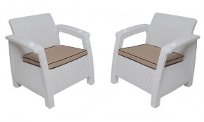 Комплект уличной мебели Yalta Premium Terrace Set (Ялта) белый (+подушки под спину) в Южноуральске - yuzhnouralsk.mebel24.online | фото 4