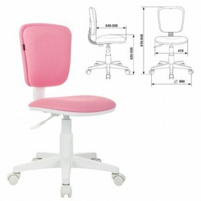 Кресло детское BRABIX "Joy MG-204W", без подлокотников, пластик белый, ткань TW, розовое, 533011 в Южноуральске - yuzhnouralsk.mebel24.online | фото 1